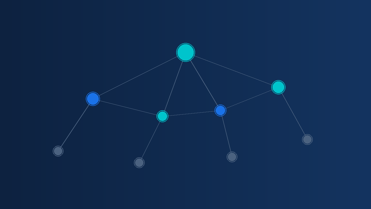 Abstract visual of interconnected GRC system modules and data flows